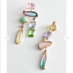 & Other Stories Rainbow Rhinestone Hanging Earrings *NWT*